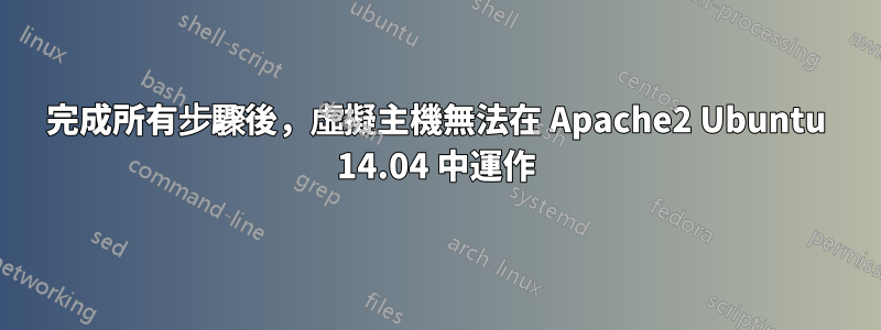 完成所有步驟後，虛擬主機無法在 Apache2 Ubuntu 14.04 中運作