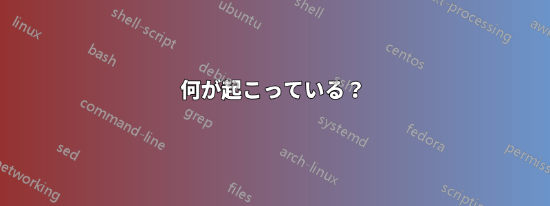 何が起こっている？