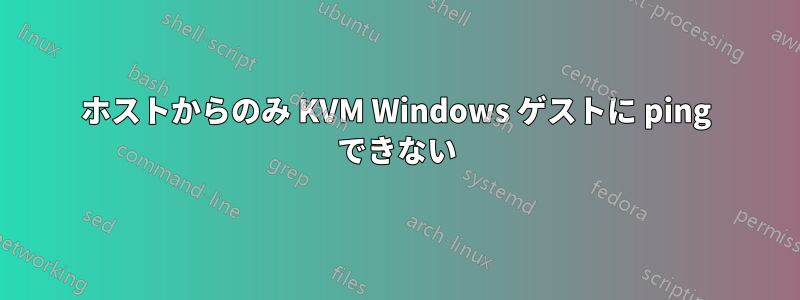 ホストからのみ KVM Windows ゲストに ping できない