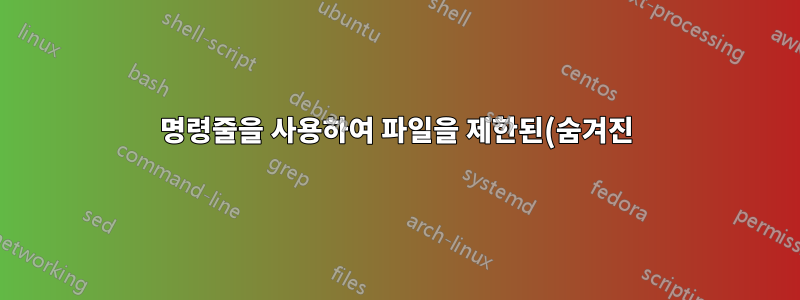 명령줄을 사용하여 파일을 제한된(숨겨진) 위치로 이동하는 방법은 무엇입니까?