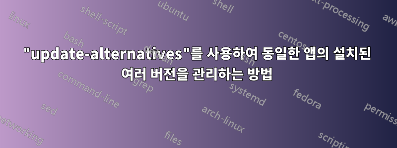 "update-alternatives"를 사용하여 동일한 앱의 설치된 여러 버전을 관리하는 방법