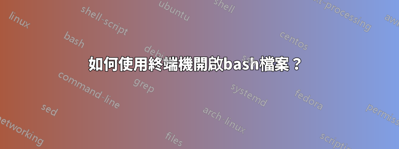 如何使用終端機開啟bash檔案？ 