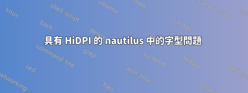 具有 HiDPI 的 nautilus 中的字型問題