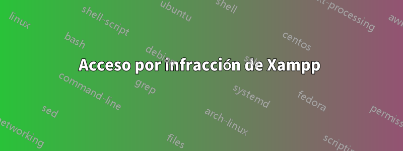 Acceso por infracción de Xampp