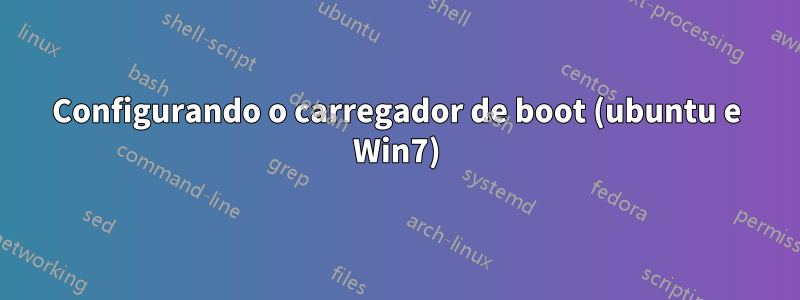 Configurando o carregador de boot (ubuntu e Win7)