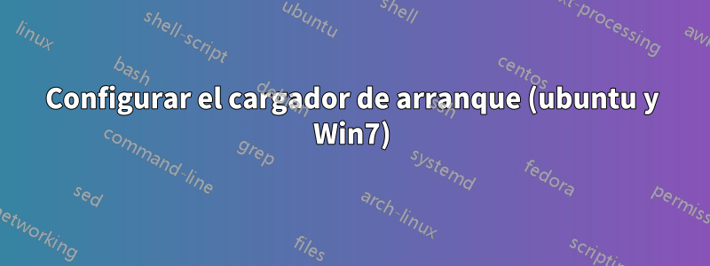 Configurar el cargador de arranque (ubuntu y Win7)