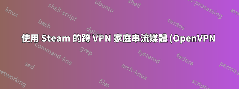 使用 Steam 的跨 VPN 家庭串流媒體 (OpenVPN)?