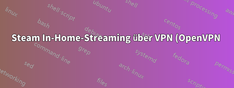 Steam In-Home-Streaming über VPN (OpenVPN) verwenden?
