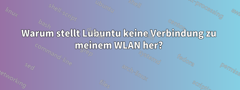 Warum stellt Lubuntu keine Verbindung zu meinem WLAN her?