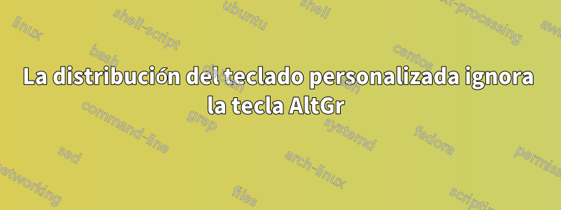 La distribución del teclado personalizada ignora la tecla AltGr 