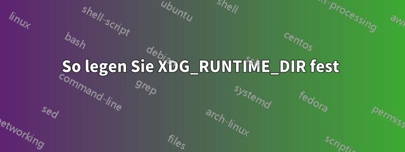 So legen Sie XDG_RUNTIME_DIR fest