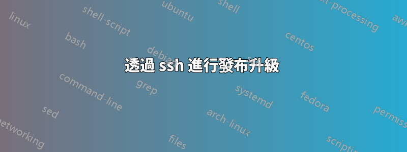 透過 ssh 進行發布升級