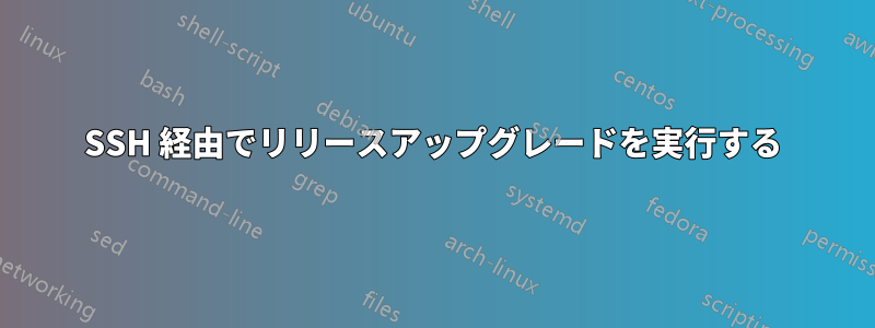 SSH 経由でリリースアップグレードを実行する