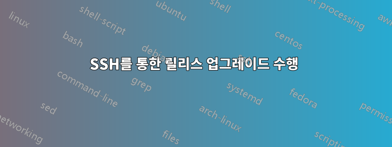 SSH를 통한 릴리스 업그레이드 수행