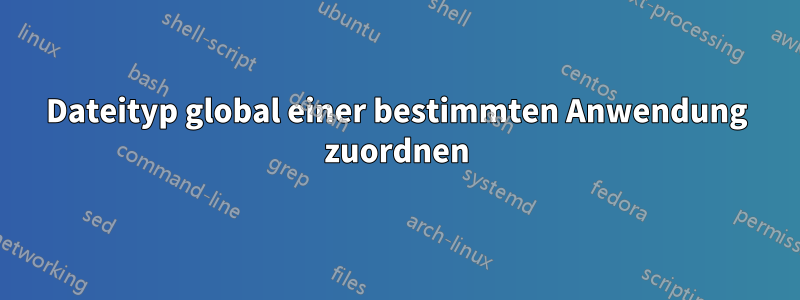 Dateityp global einer bestimmten Anwendung zuordnen