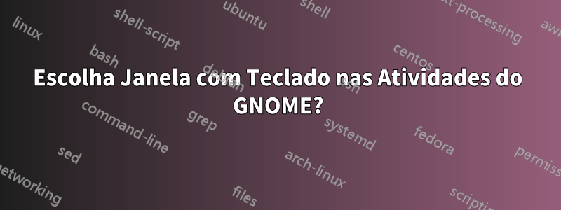 Escolha Janela com Teclado nas Atividades do GNOME?