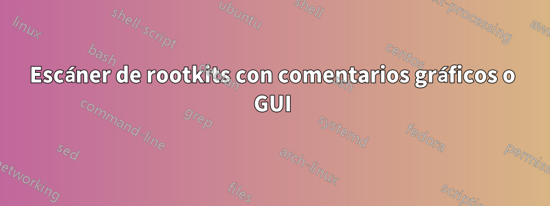 Escáner de rootkits con comentarios gráficos o GUI