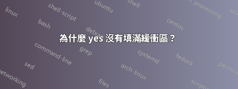 為什麼 yes 沒有填滿緩衝區？