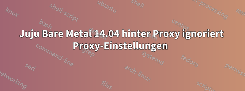 Juju Bare Metal 14.04 hinter Proxy ignoriert Proxy-Einstellungen 