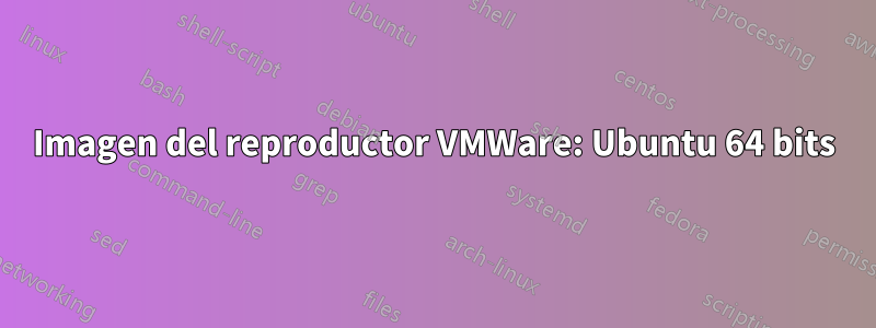 Imagen del reproductor VMWare: Ubuntu 64 bits