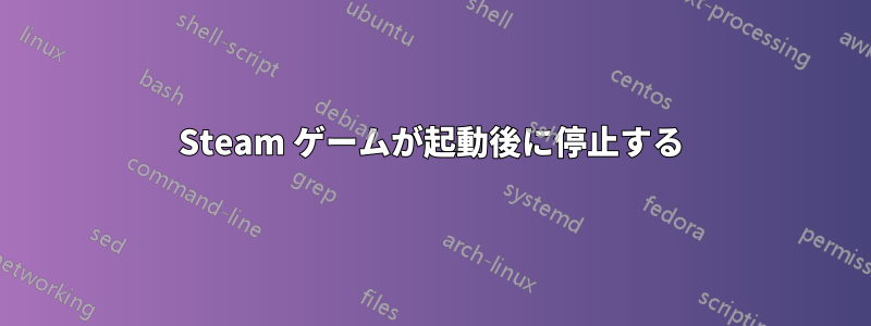 Steam ゲームが起動後に停止する