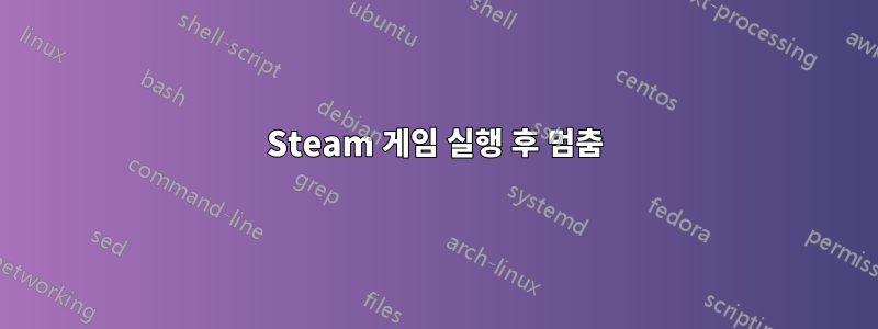 Steam 게임 실행 후 멈춤