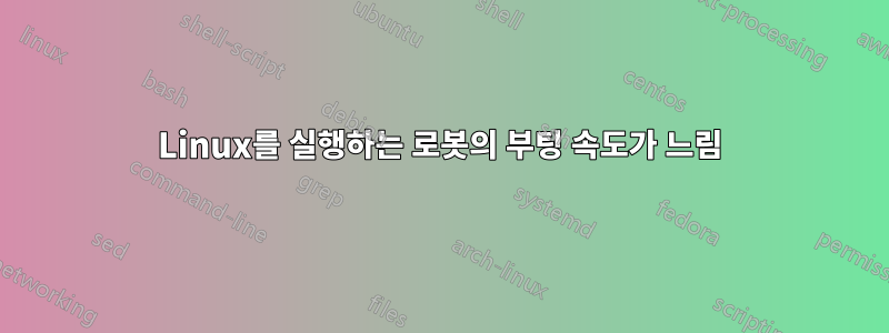 Linux를 실행하는 로봇의 부팅 속도가 느림