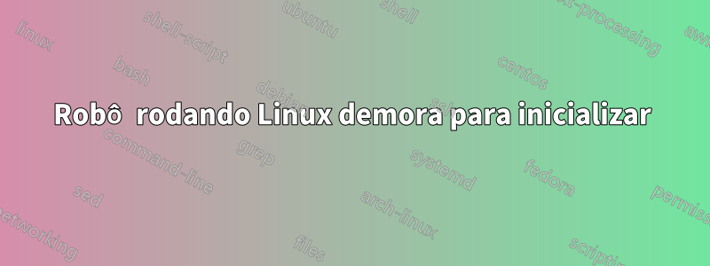 Robô rodando Linux demora para inicializar