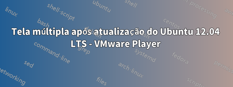 Tela múltipla após atualização do Ubuntu 12.04 LTS - VMware Player