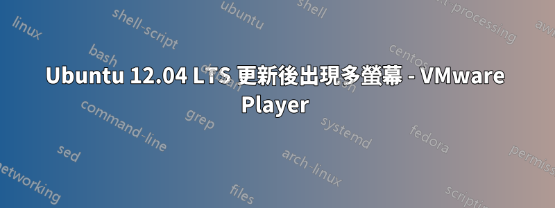 Ubuntu 12.04 LTS 更新後出現多螢幕 - VMware Player