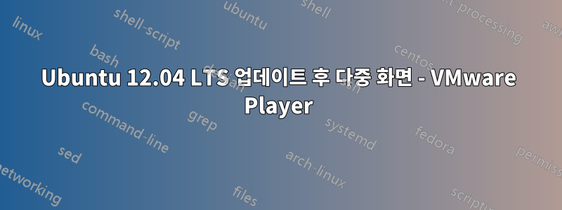 Ubuntu 12.04 LTS 업데이트 후 다중 화면 - VMware Player