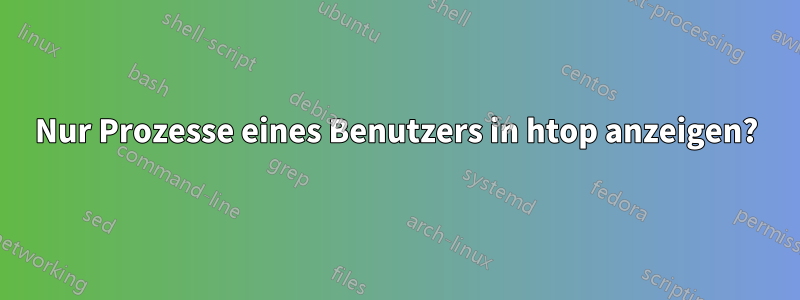 Nur Prozesse eines Benutzers in htop anzeigen?