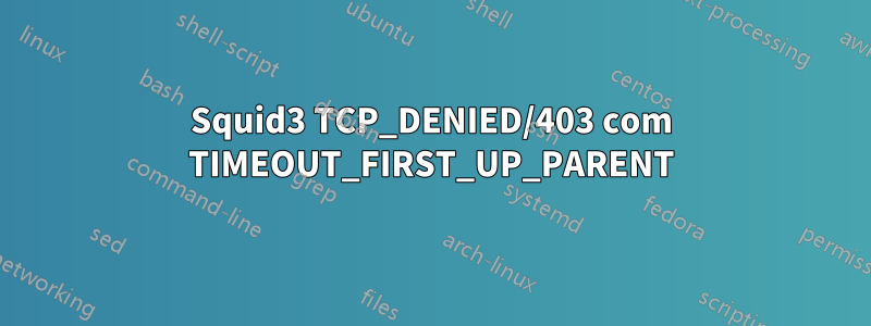 Squid3 TCP_DENIED/403 com TIMEOUT_FIRST_UP_PARENT