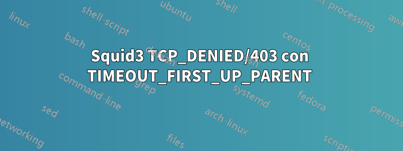 Squid3 TCP_DENIED/403 con TIMEOUT_FIRST_UP_PARENT