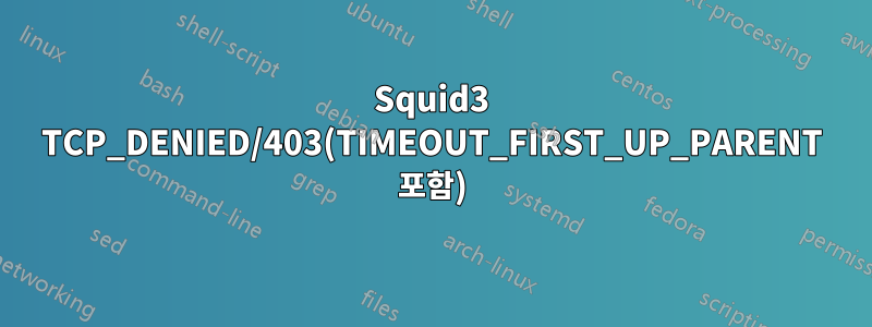 Squid3 TCP_DENIED/403(TIMEOUT_FIRST_UP_PARENT 포함)