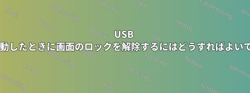 USB から起動したときに画面のロックを解除するにはどうすればよいですか?