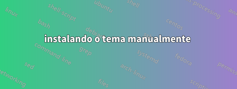 instalando o tema manualmente