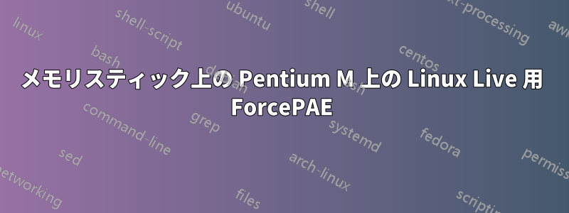 メモリスティック上の Pentium M 上の Linux Live 用 ForcePAE