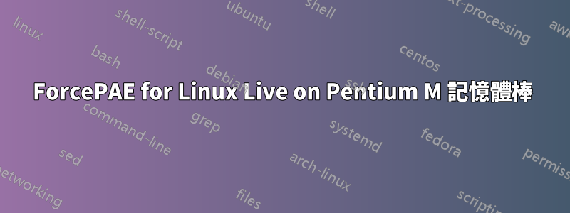 ForcePAE for Linux Live on Pentium M 記憶體棒