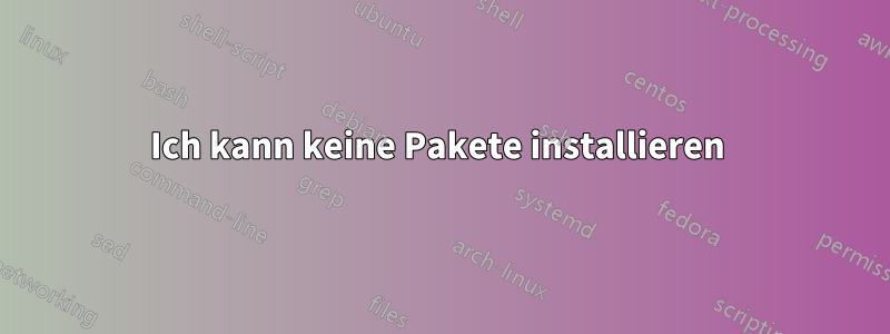 Ich kann keine Pakete installieren 