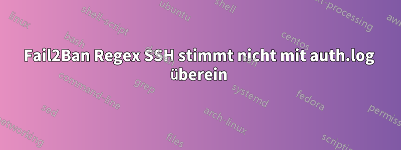 Fail2Ban Regex SSH stimmt nicht mit auth.log überein