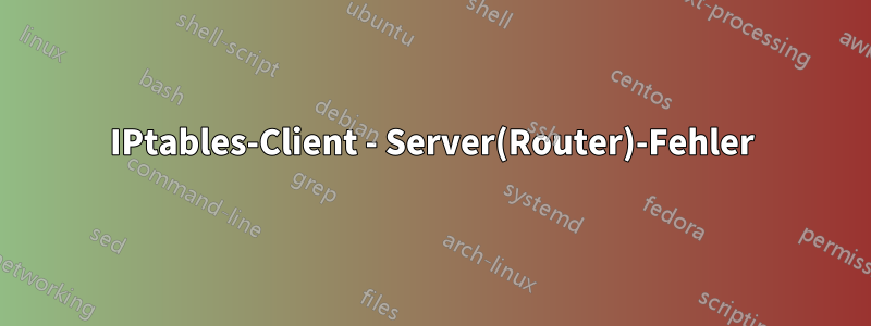 IPtables-Client - Server(Router)-Fehler