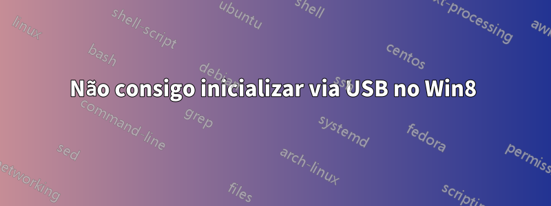 Não consigo inicializar via USB no Win8