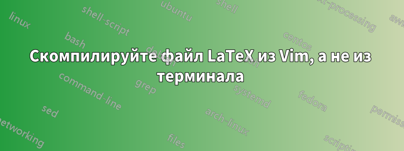 Скомпилируйте файл LaTeX из Vim, а не из терминала