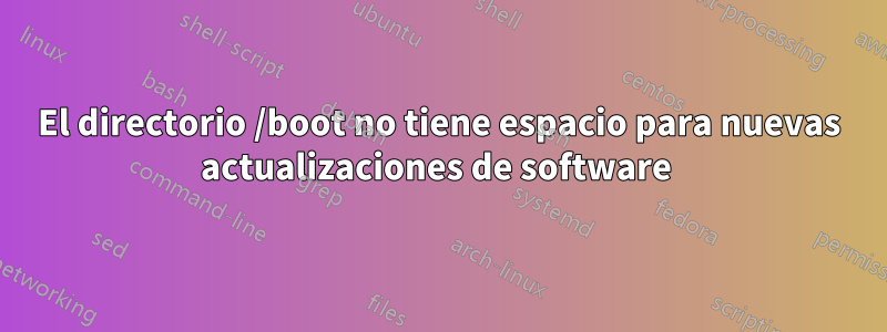 El directorio /boot no tiene espacio para nuevas actualizaciones de software 