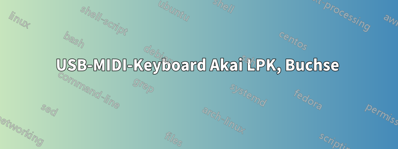 USB-MIDI-Keyboard Akai LPK, Buchse