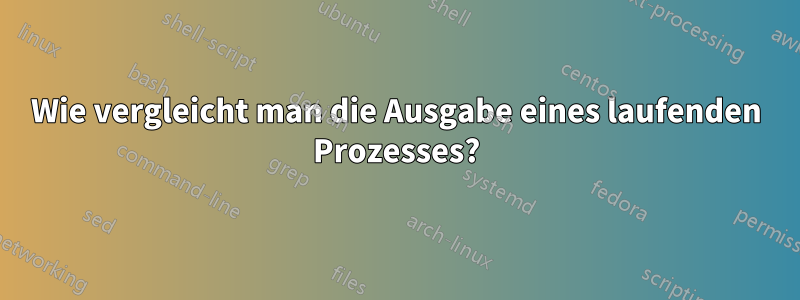 Wie vergleicht man die Ausgabe eines laufenden Prozesses?