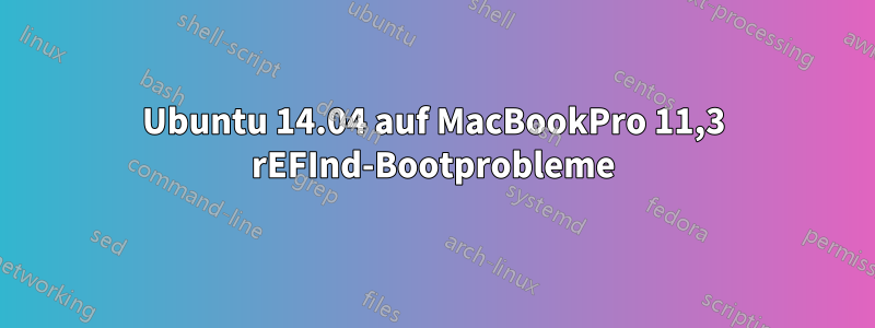 Ubuntu 14.04 auf MacBookPro 11,3 rEFInd-Bootprobleme