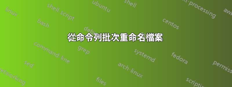 從命令列批次重命名檔案