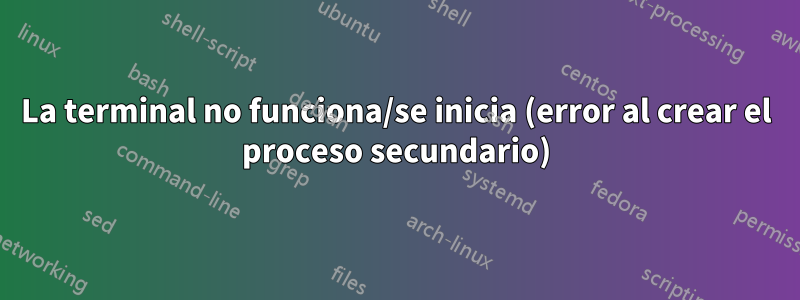 La terminal no funciona/se inicia (error al crear el proceso secundario)